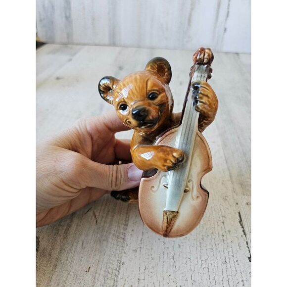 Goebel Bear‎ cello guitar 33130 figurine statue musical band - Picture 6 of 8